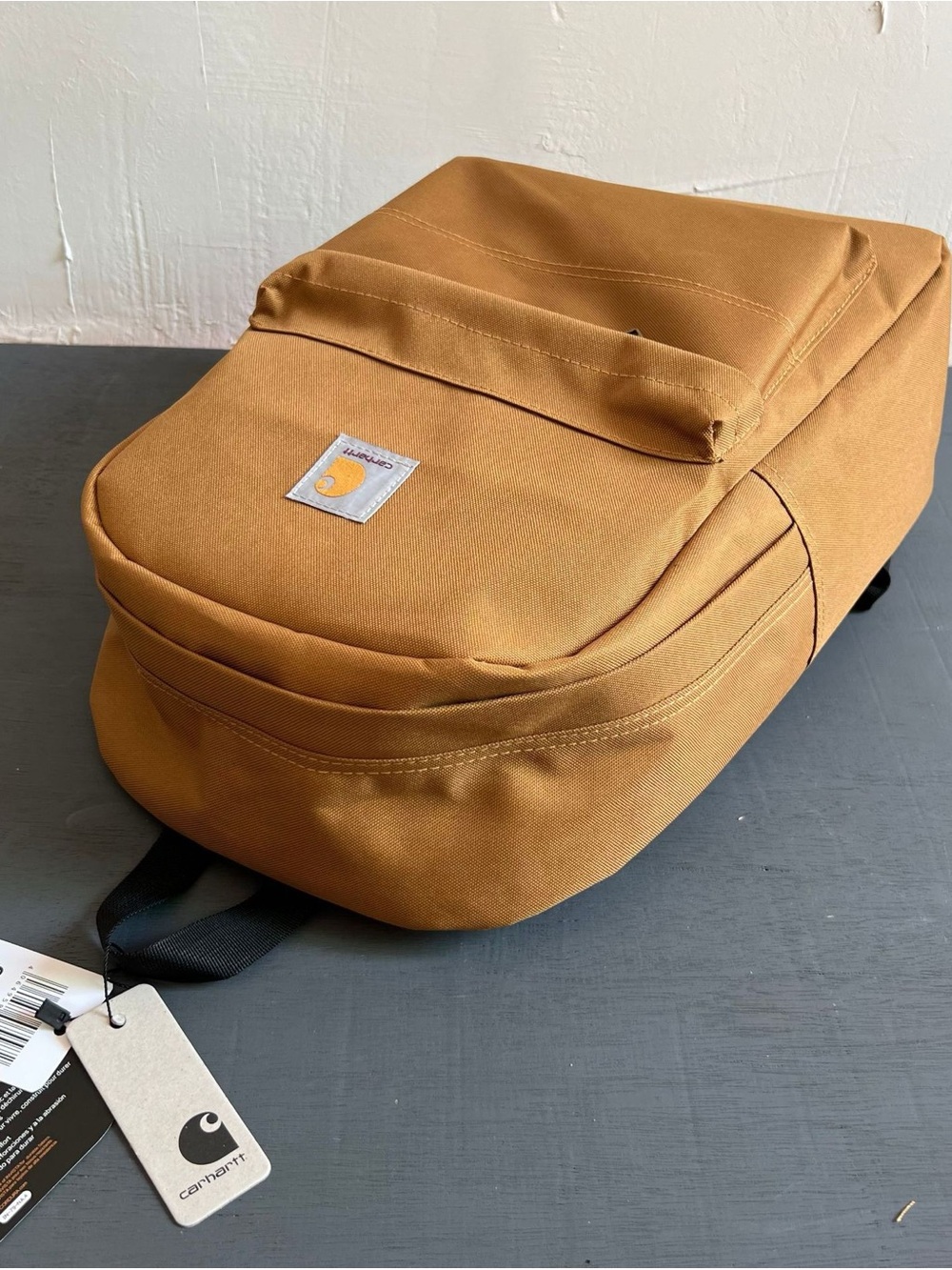 Carhartt Tan Canvas Backpack with Front Pocket